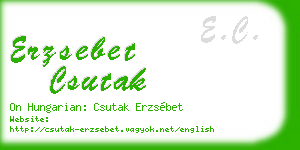 erzsebet csutak business card