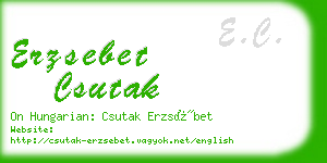 erzsebet csutak business card